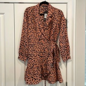 NWT Nasty Gal Print Wrap Dress